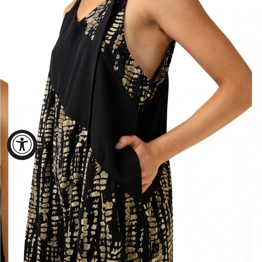 Elegant Black and Tan Jumpsuit - Picture 5 of 11